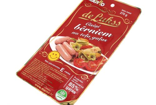 De Lukss Cīsiņi bērniem no teļa gaļas